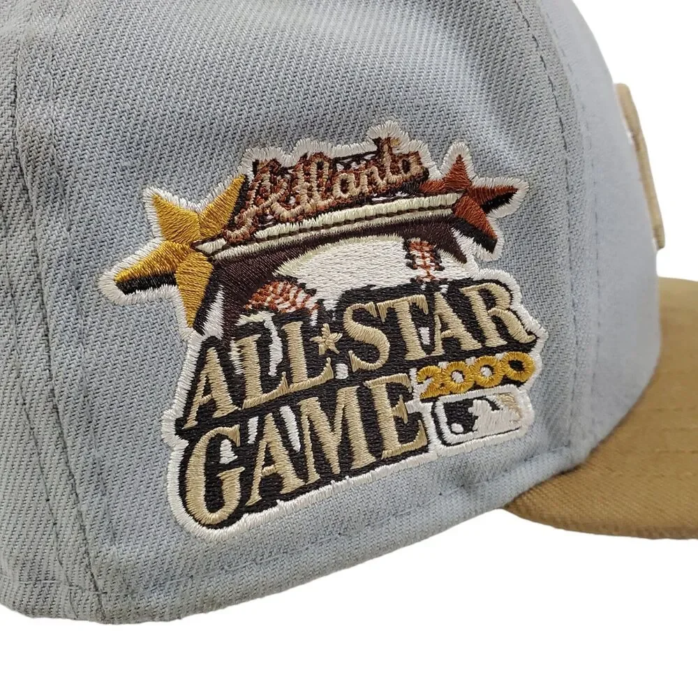 Vintage ATLANTA BRAVES Hat Adult 7 1/2 Gray ALL STAR GAME 2000 Fitted NEW ERA